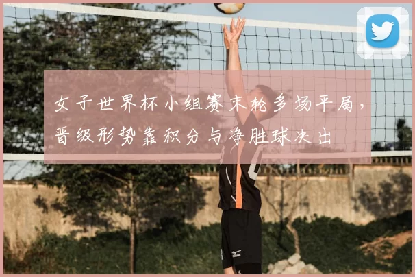 女子世界杯小组赛末轮多场平局，晋级形势靠积分与净胜球决出
